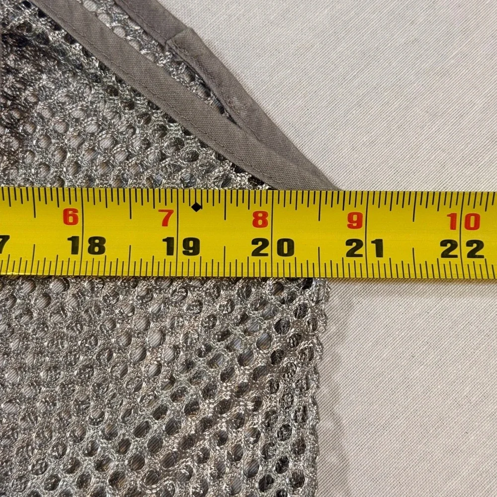 Ling Di Fishing Vest Mens M Grey Good‎ Mesh Utility Multi-Pocket Outdoor Photo